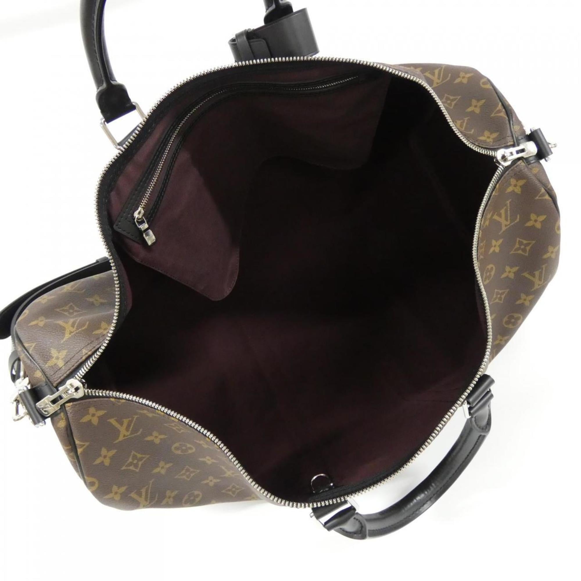 Louis Vuitton Marron Coated Canvas Boston Bag