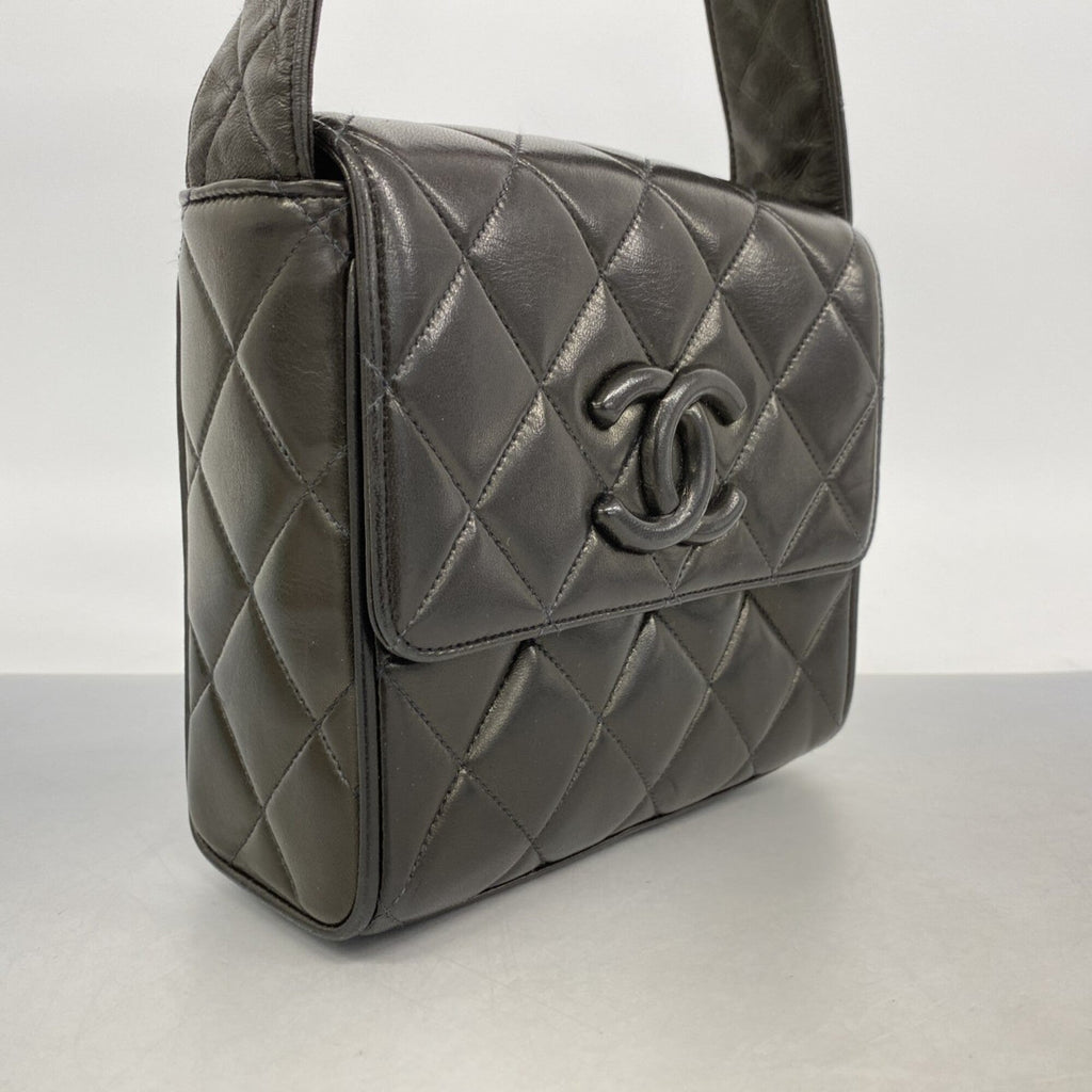 Chanel Black Leather Shoulder Bag