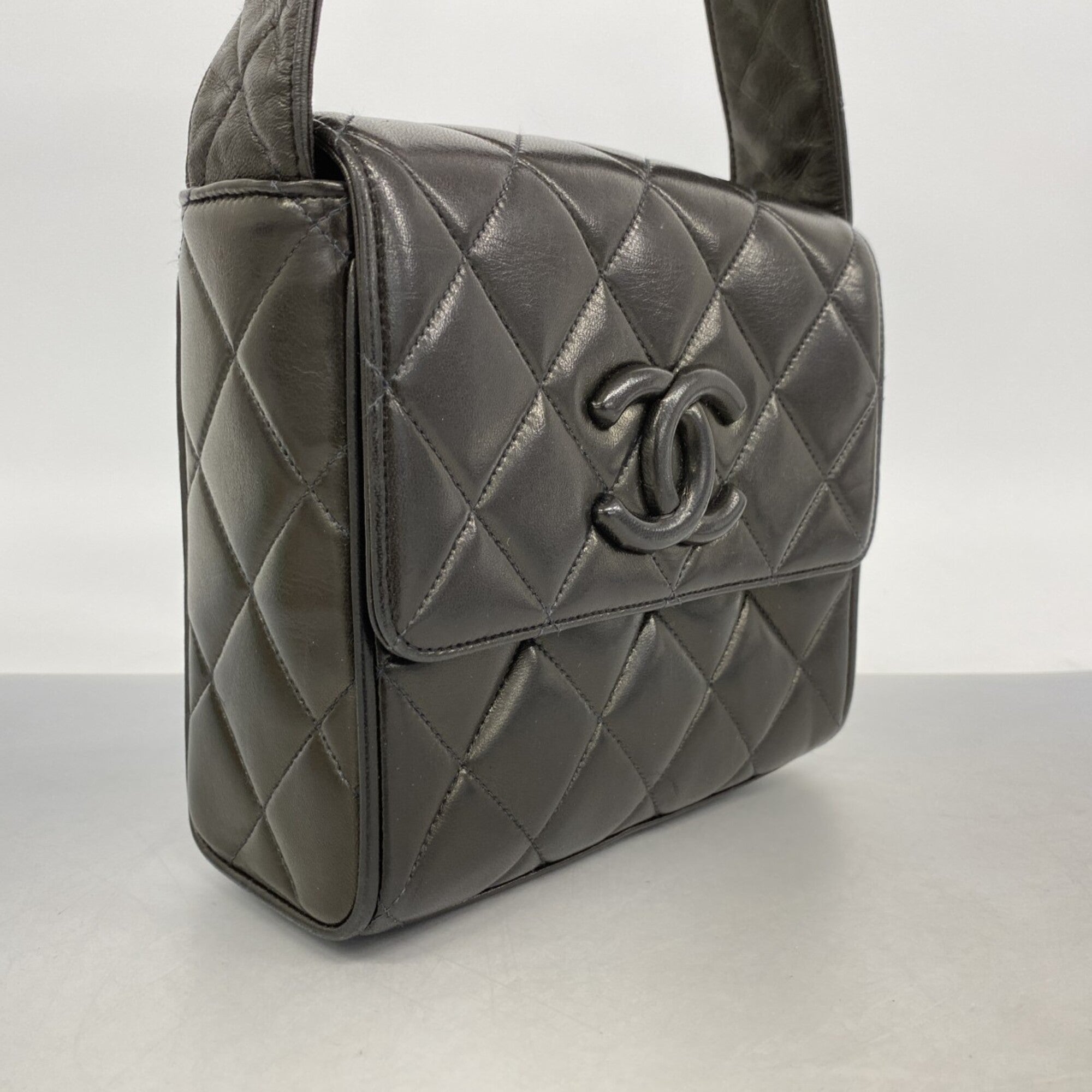 Chanel Black Leather Shoulder Bag