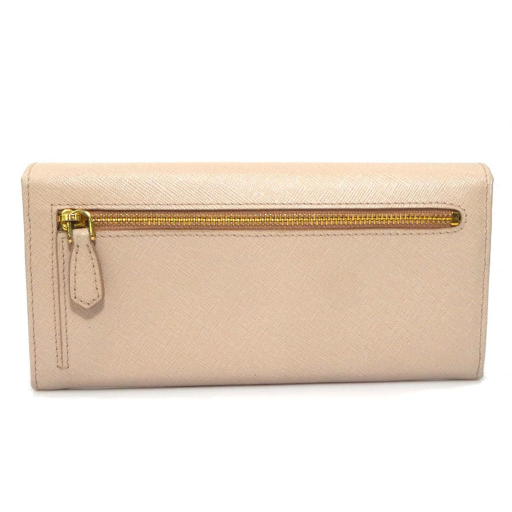 Prada Light Pink Leather Long Wallet (Bi-Fold)