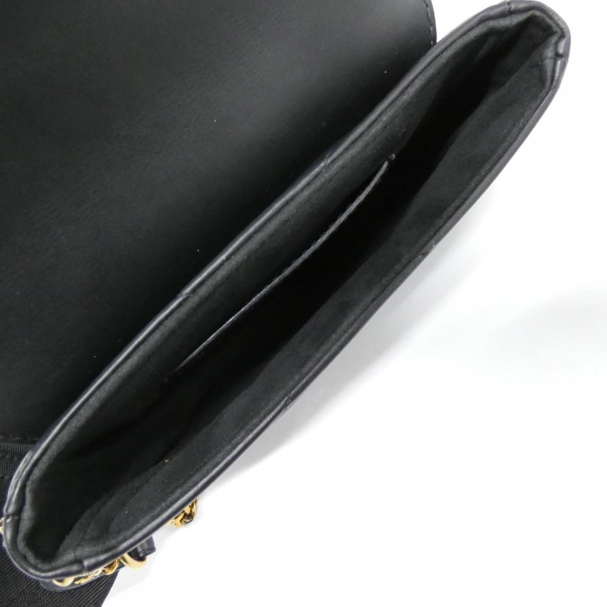 Louis Vuitton Black Leather Pochette Pouch Shoulder Bag