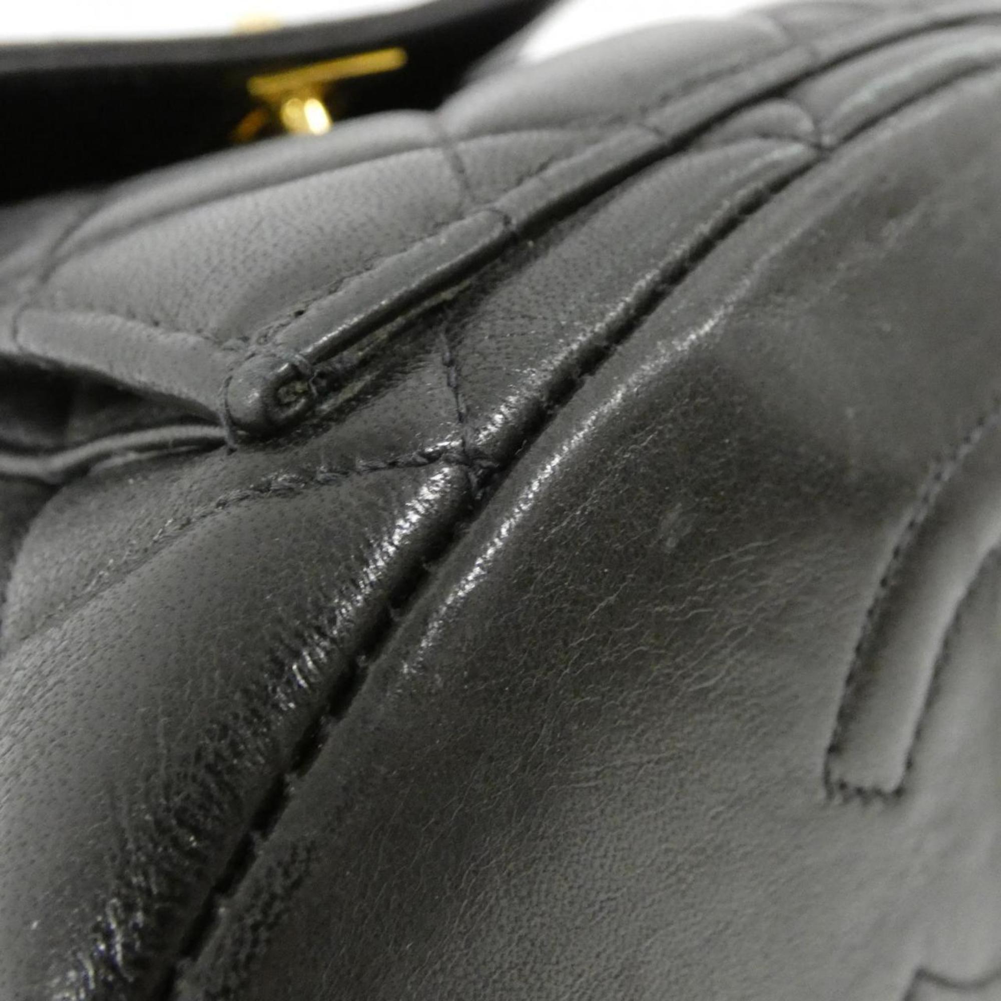 Chanel Black Leather Backpack