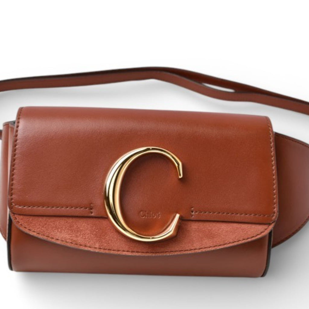 Chloé Brown Leather Fanny Pack Shoulder Bag Sling Bag (Pre-Owned)