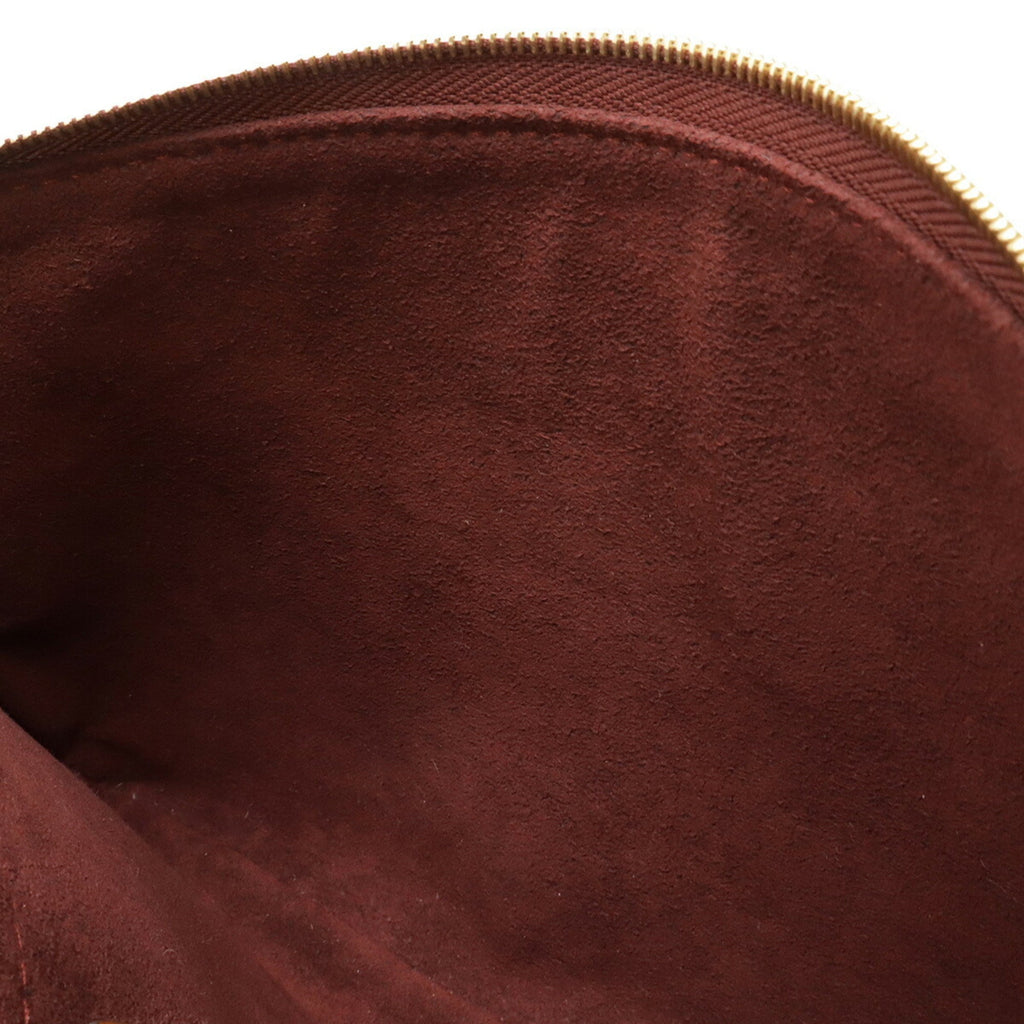 Louis Vuitton Bordeaux Brown White Jacquard Leather Pouch Shoulder Bag Tote Bag