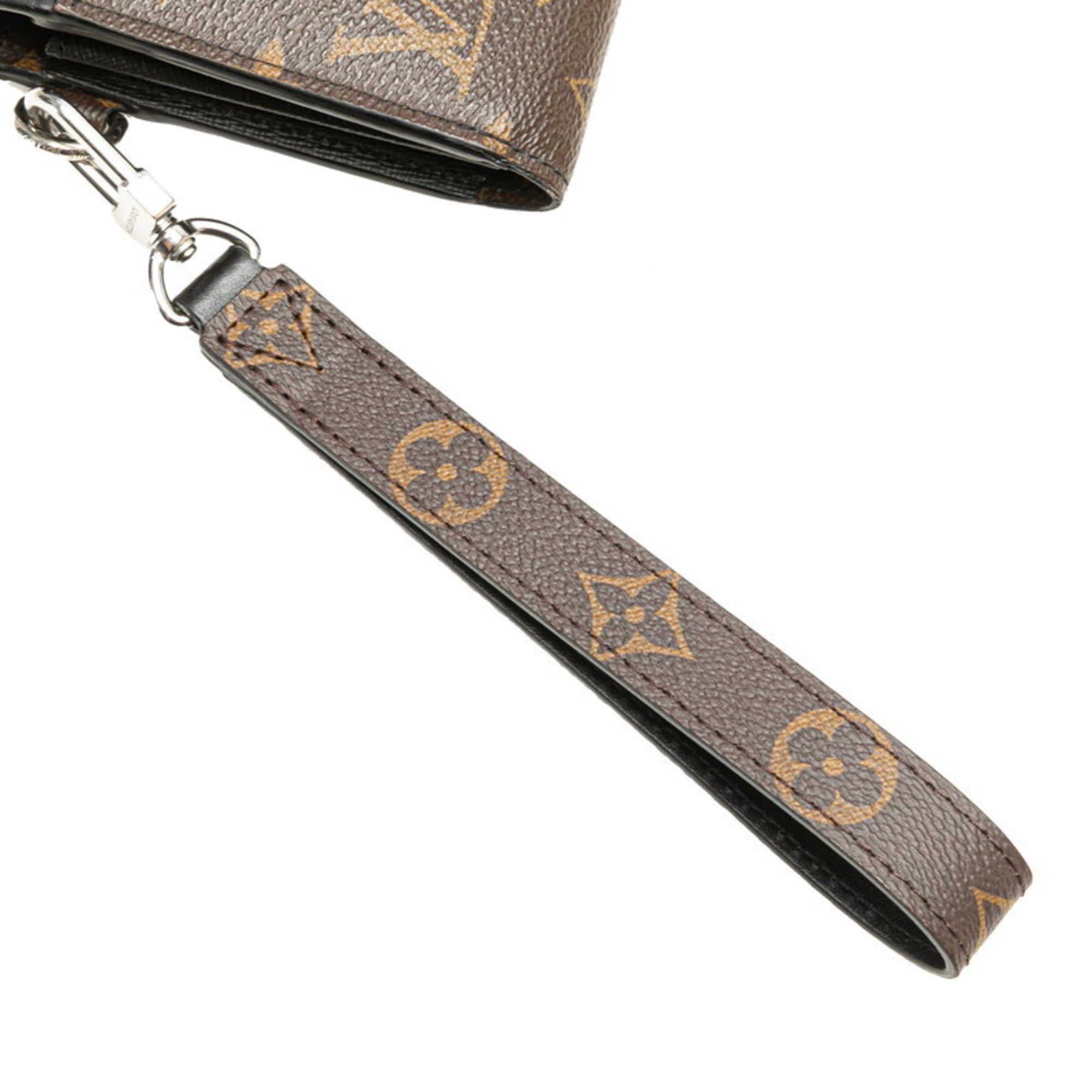 Louis Vuitton Monogram Macassar Black Brown Monogram Macassar Leather Coin Purse/Coin Case