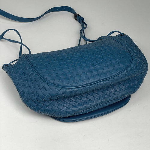 Bottega Veneta Blue Leather Shoulder Bag