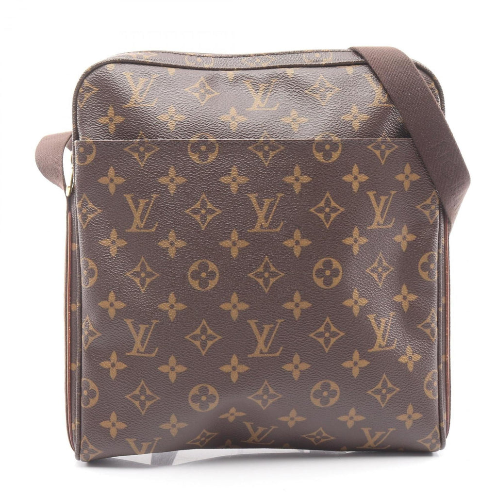 Louis Vuitton Monogram Brown Coated Canvas Leather Shoulder Bag