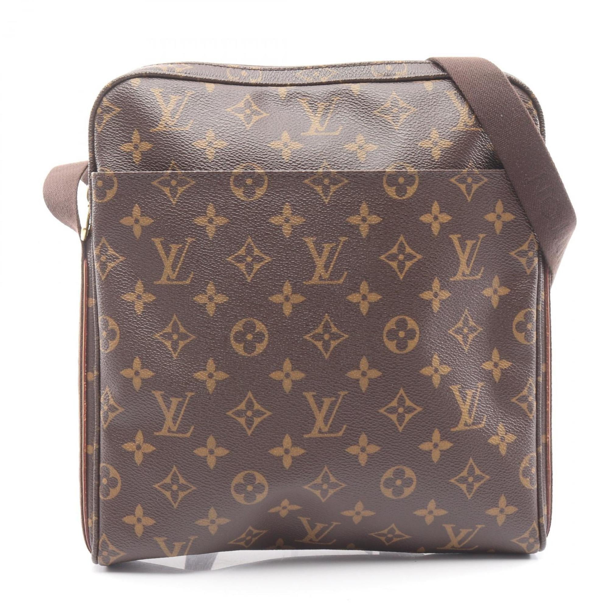 Louis Vuitton Monogram Brown Coated Canvas Leather Shoulder Bag