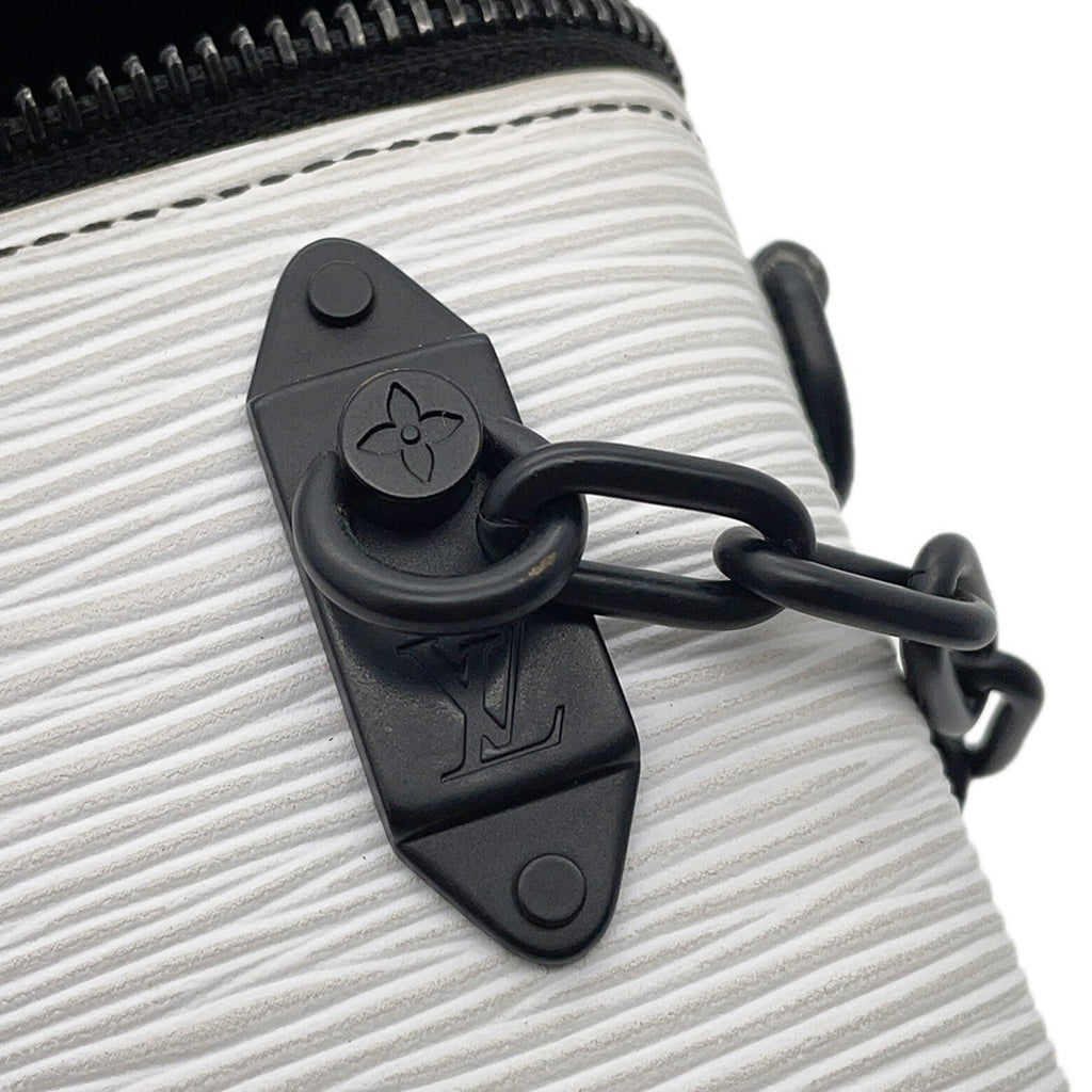 Louis Vuitton Epi Black Blanc White Epi Leather Shoulder Bag
