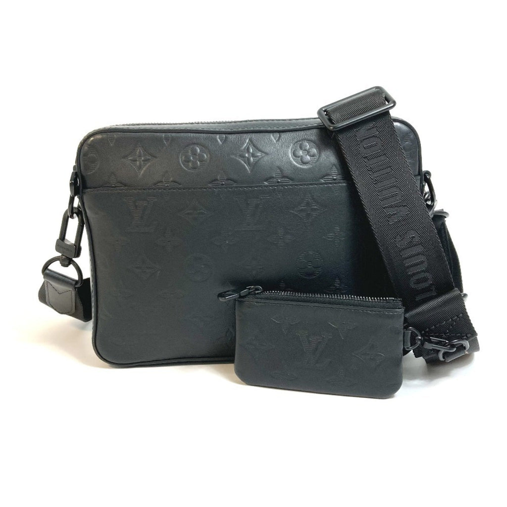 Louis Vuitton Black Monogram Shadow Shoulder Bag Sling Bag