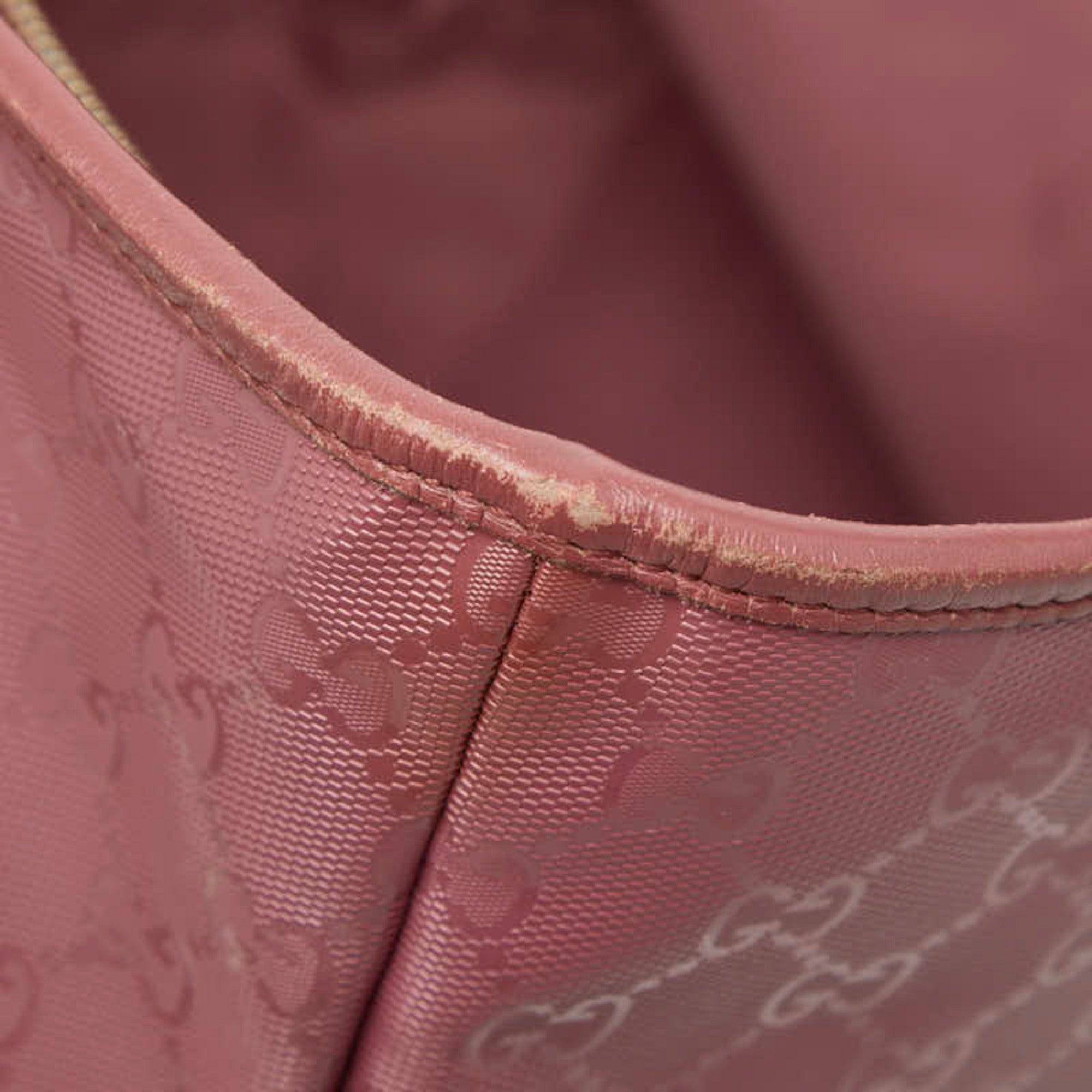 Gucci Pink Pvc Leather Shoulder Bag Tote Bag (Pre-Owned)