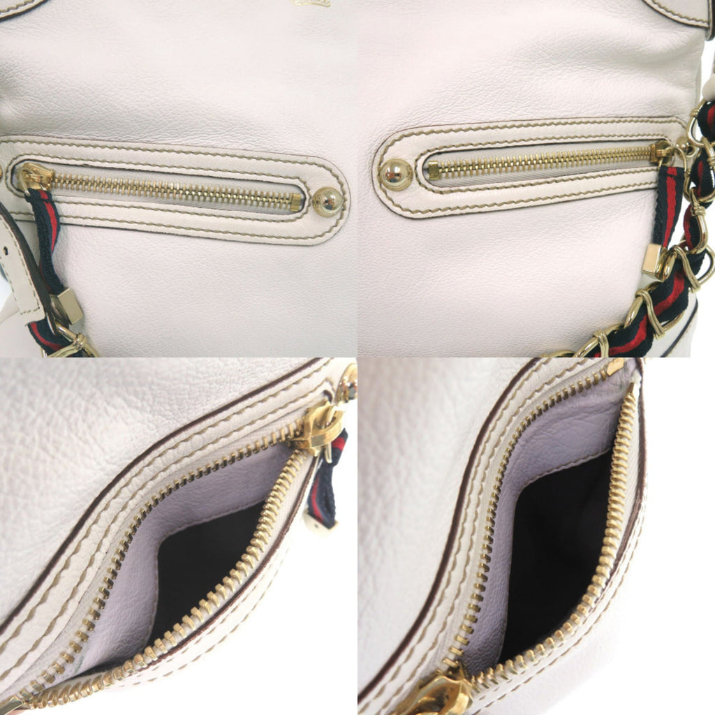 Gucci White Leather Shoulder Bag (Pre-Owned)