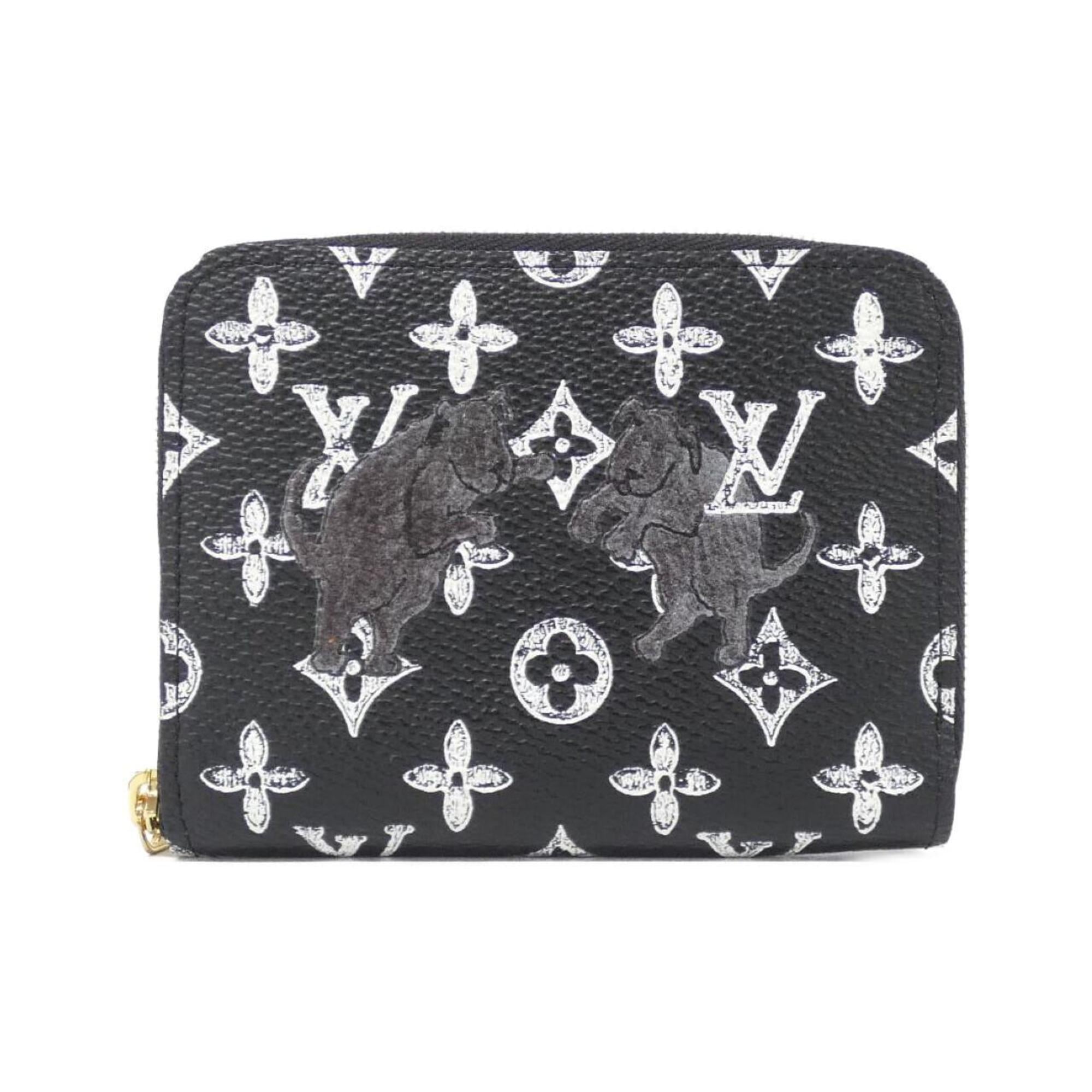 Louis Vuitton Black Coated Canvas Coin Purse/Coin Case