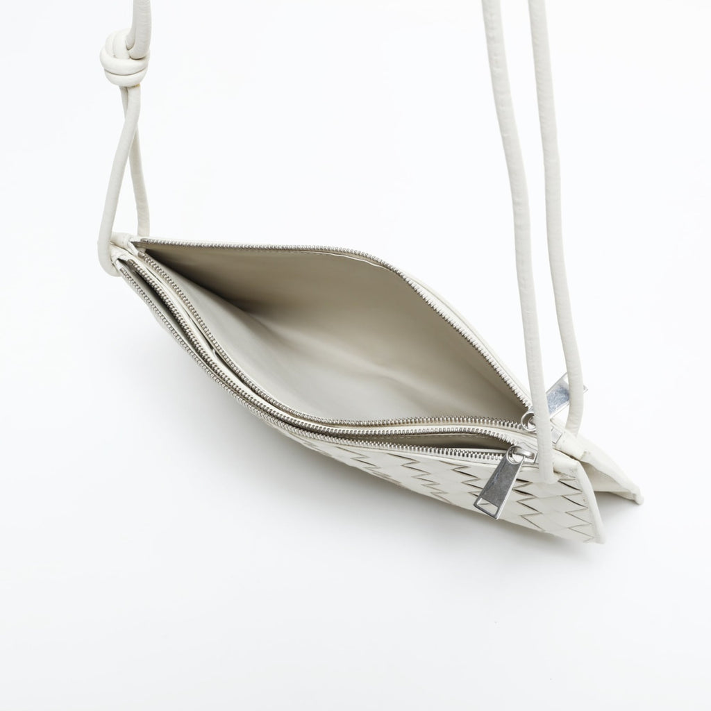 Bottega Veneta White Leather Shoulder Bag