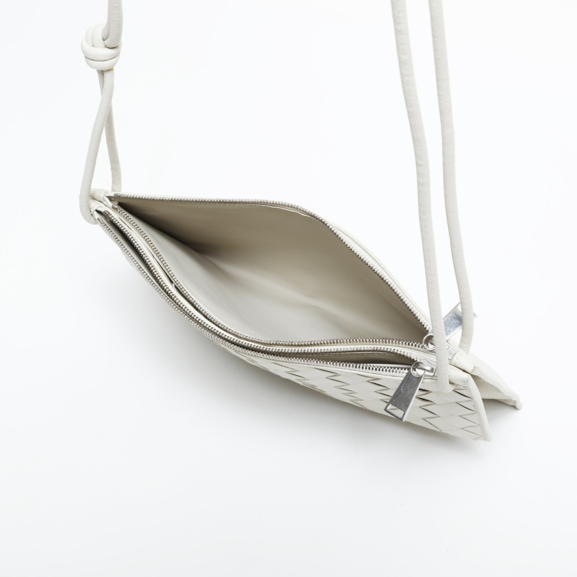 Bottega Veneta White Leather Shoulder Bag