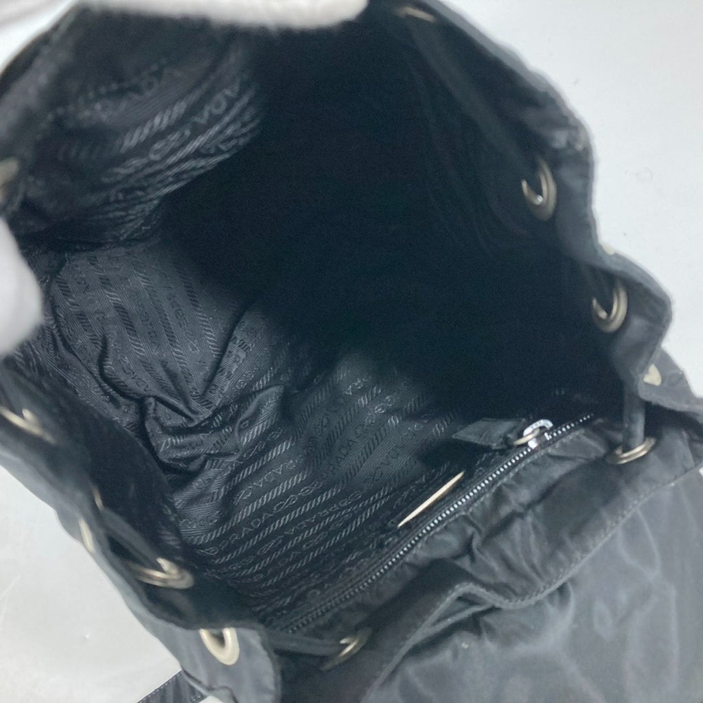 Prada Black Cloth Backpack