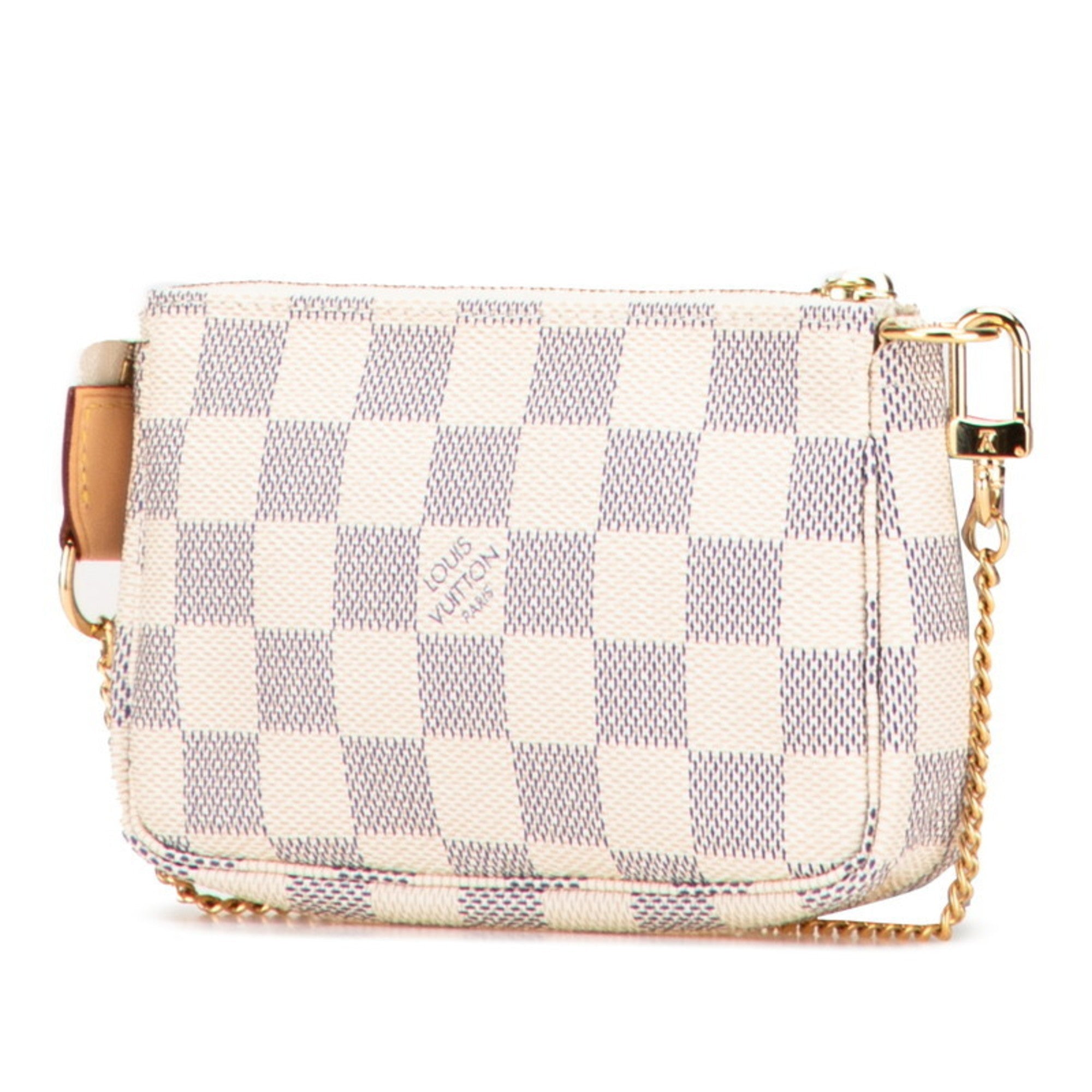 Louis Vuitton Damier Azur White Pvc Leather Handbag Pochette