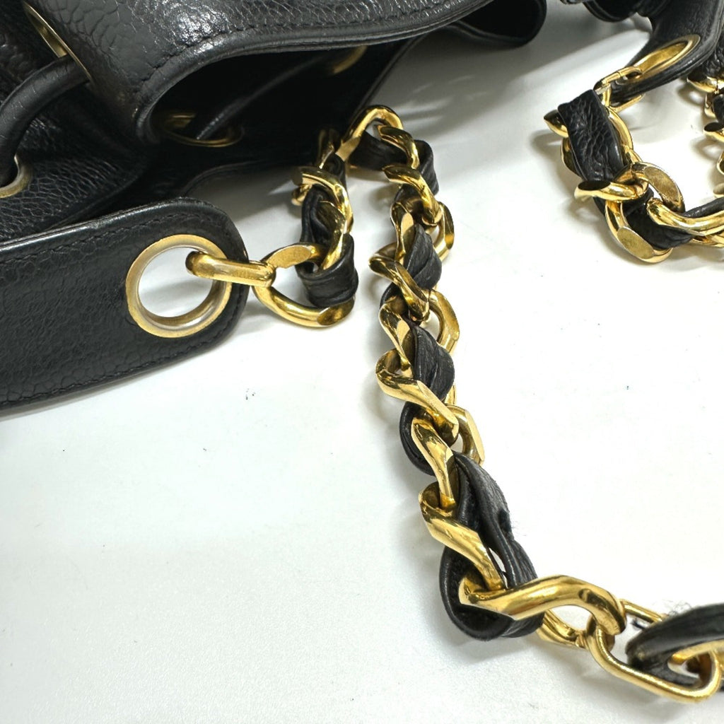 Chanel Black Leather Shoulder Bag