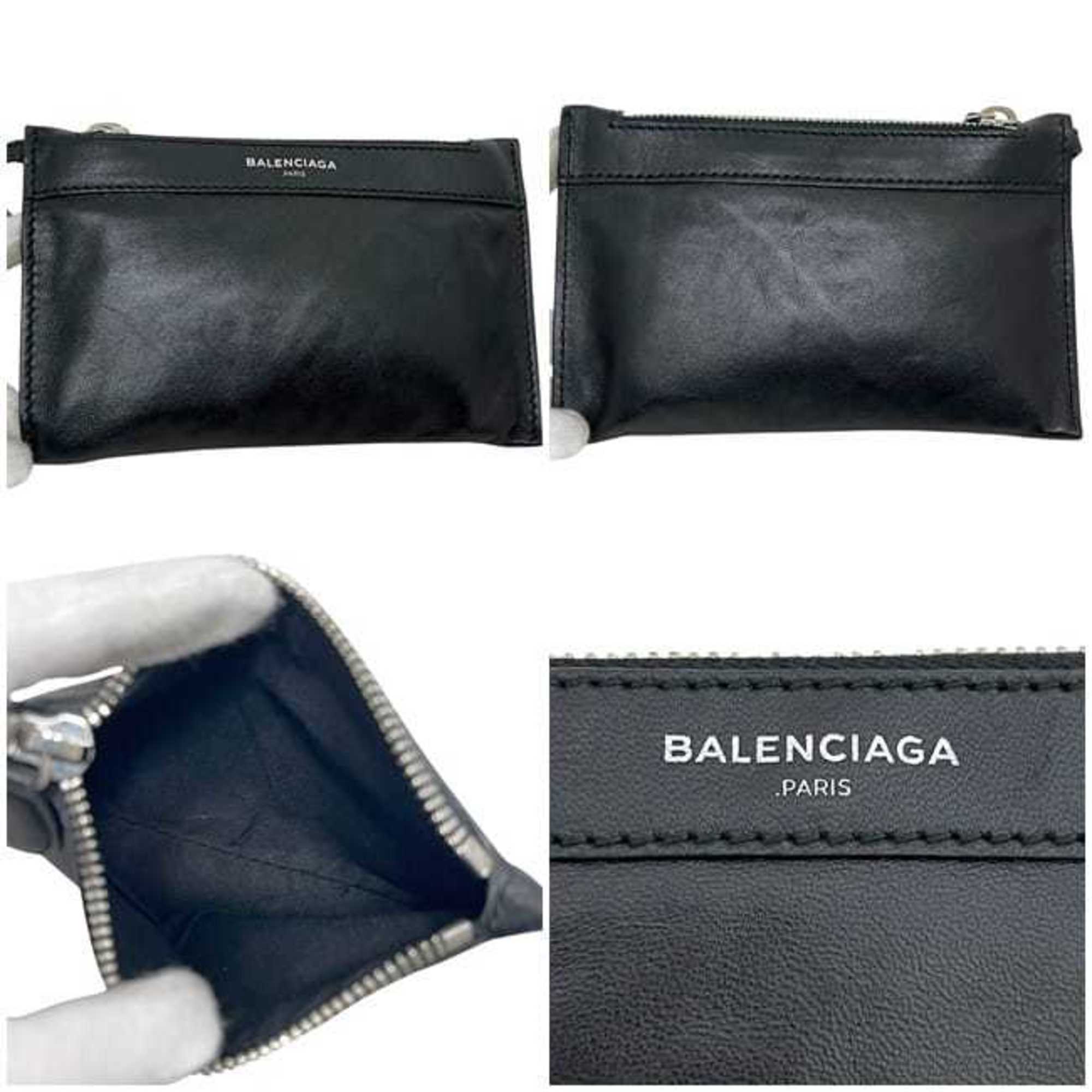 Balenciaga Black Leather Handbag Pouch Shoulder Bag Tote