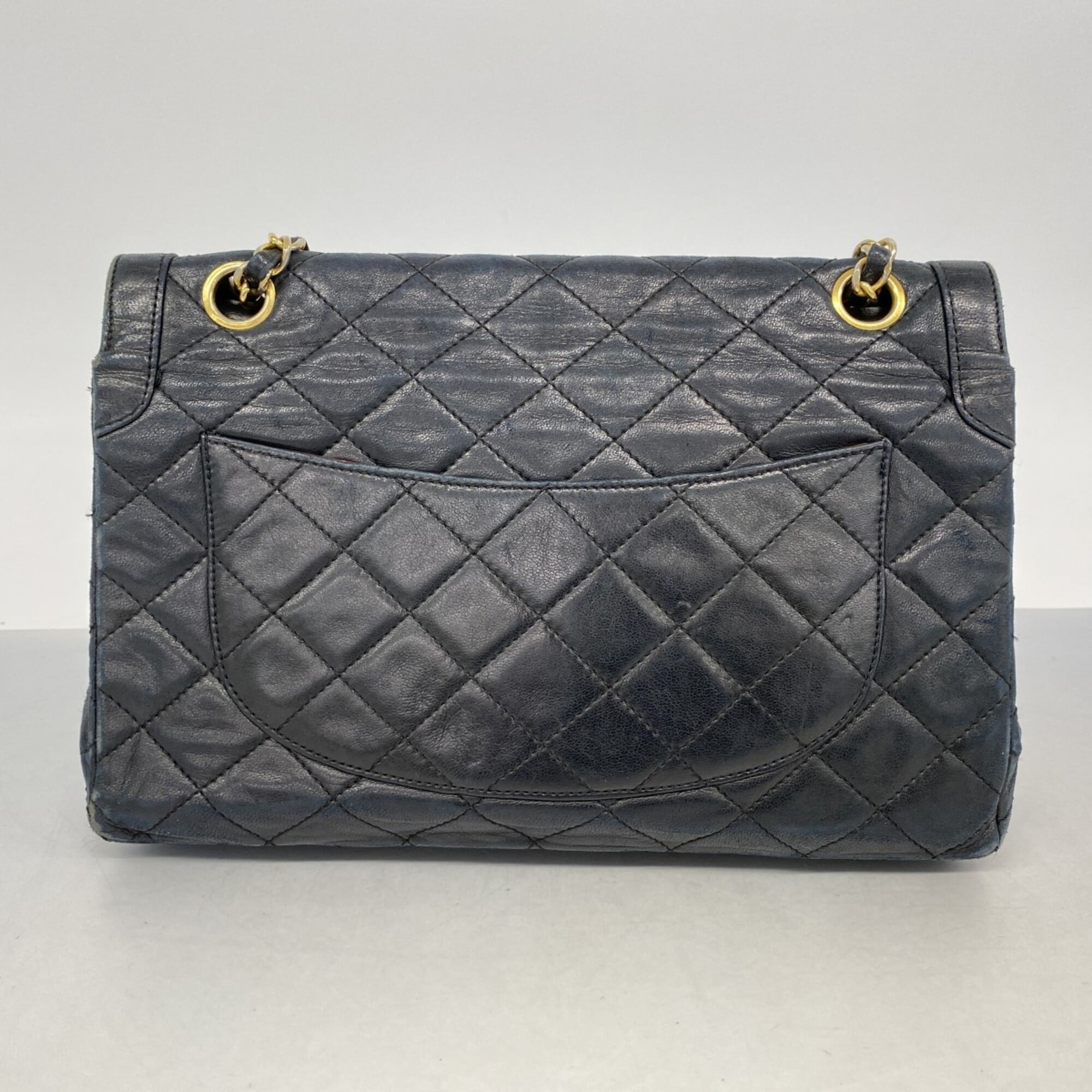 Chanel Black Leather Shoulder Bag