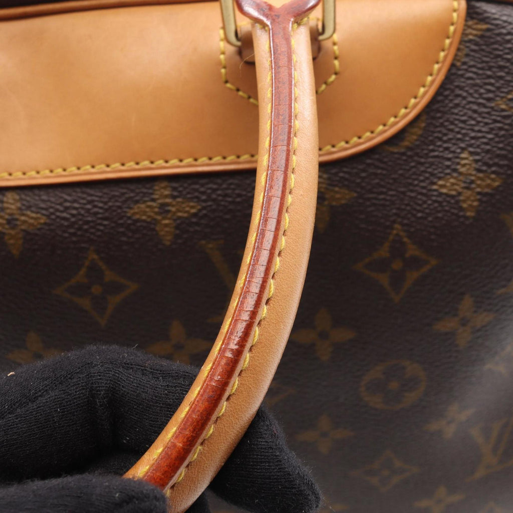 Louis Vuitton Brown Monogram Coated Canvas Leather Handbag