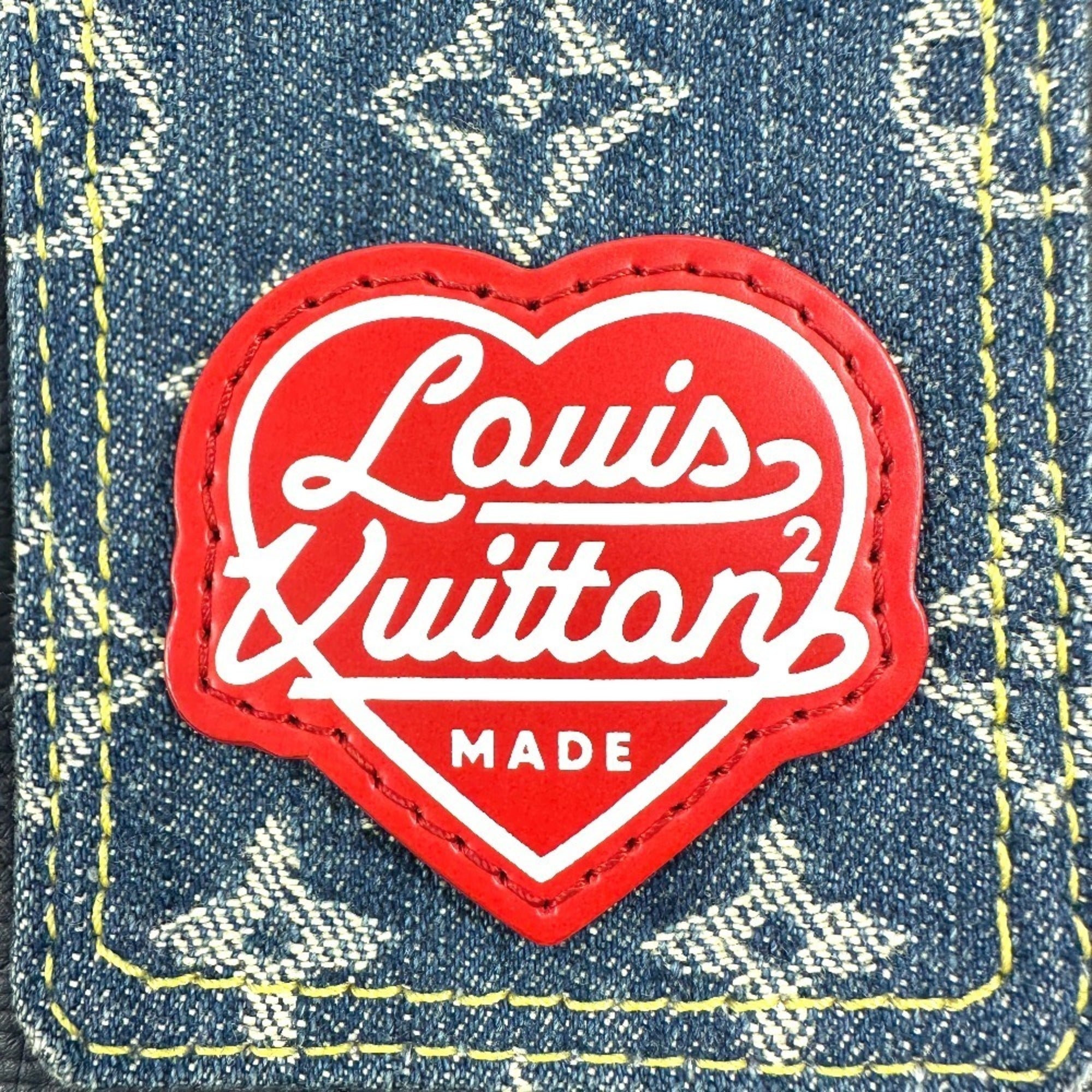 Louis Vuitton Blue Denim Leather Pochette Pouch Shoulder Bag