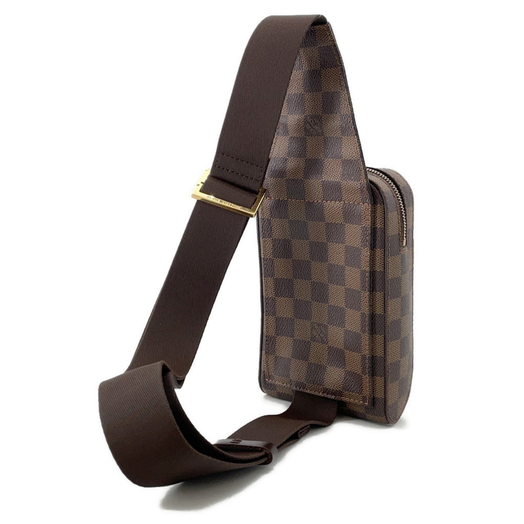 Louis Vuitton Damier Brown Damier Canvas Ebene Red Color Shoulder Bag Sling Bag