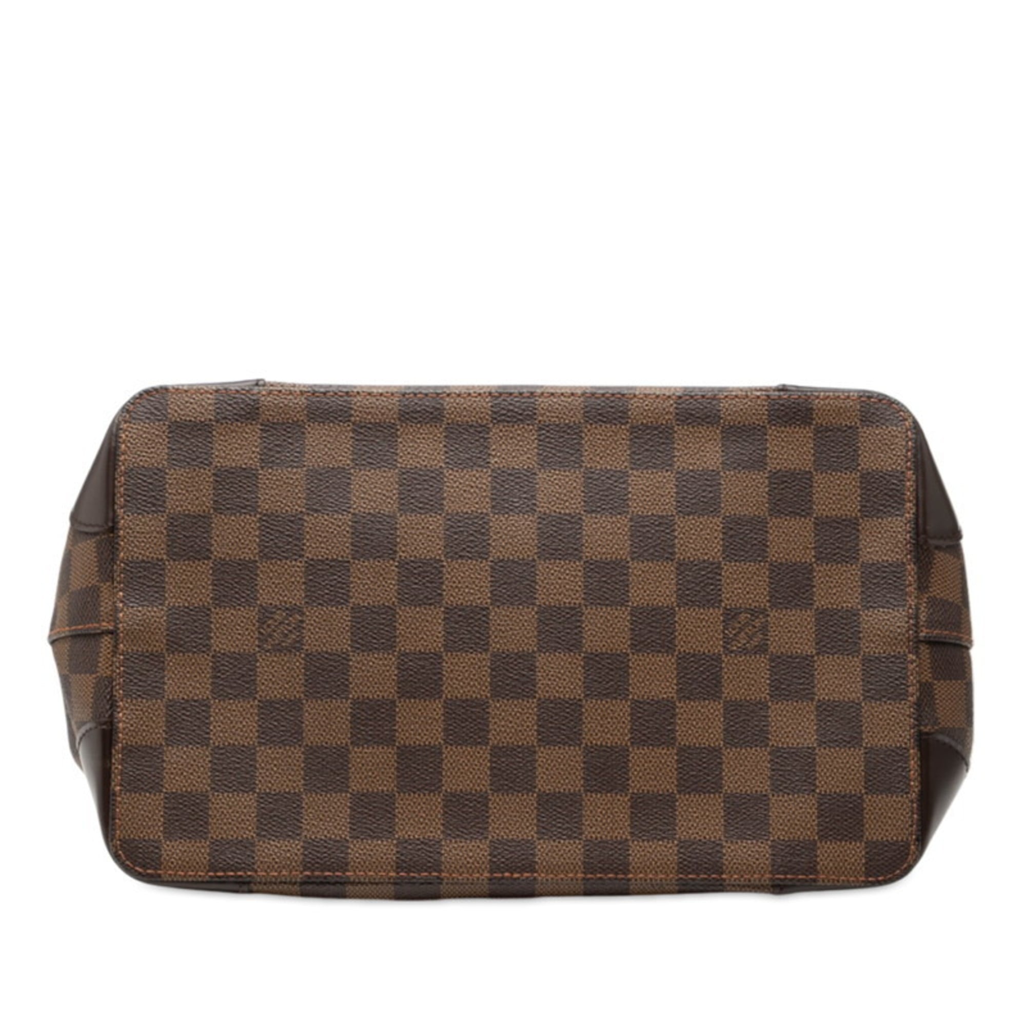 Louis Vuitton Brown Pvc Leather Handbag Tote Bag