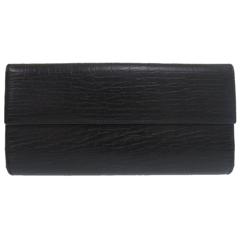 Gucci Black Brown Leather Long Wallet (Bi-Fold) (Pre-Owned)