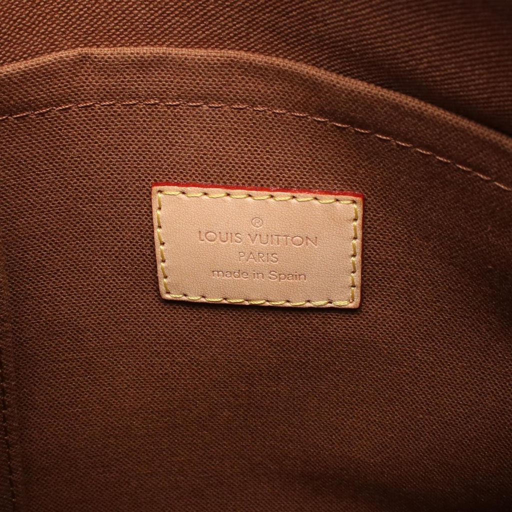 Louis Vuitton Brown Coated Canvas Leather Shoulder Bag