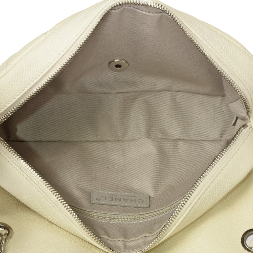 Chanel Off-White Grained Calfskin Shoulder Bag