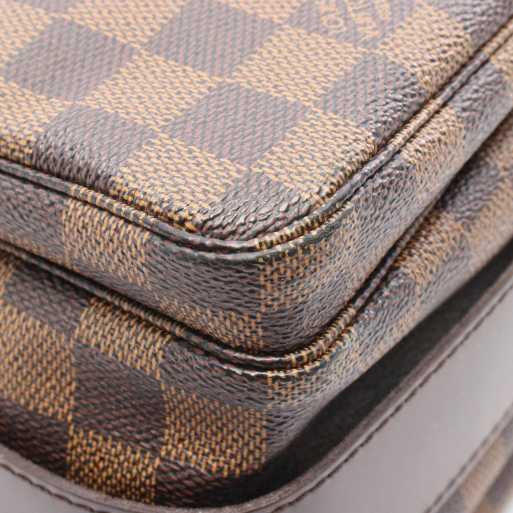 Louis Vuitton Brown Ebene Coated Canvas Leather Shoulder Bag