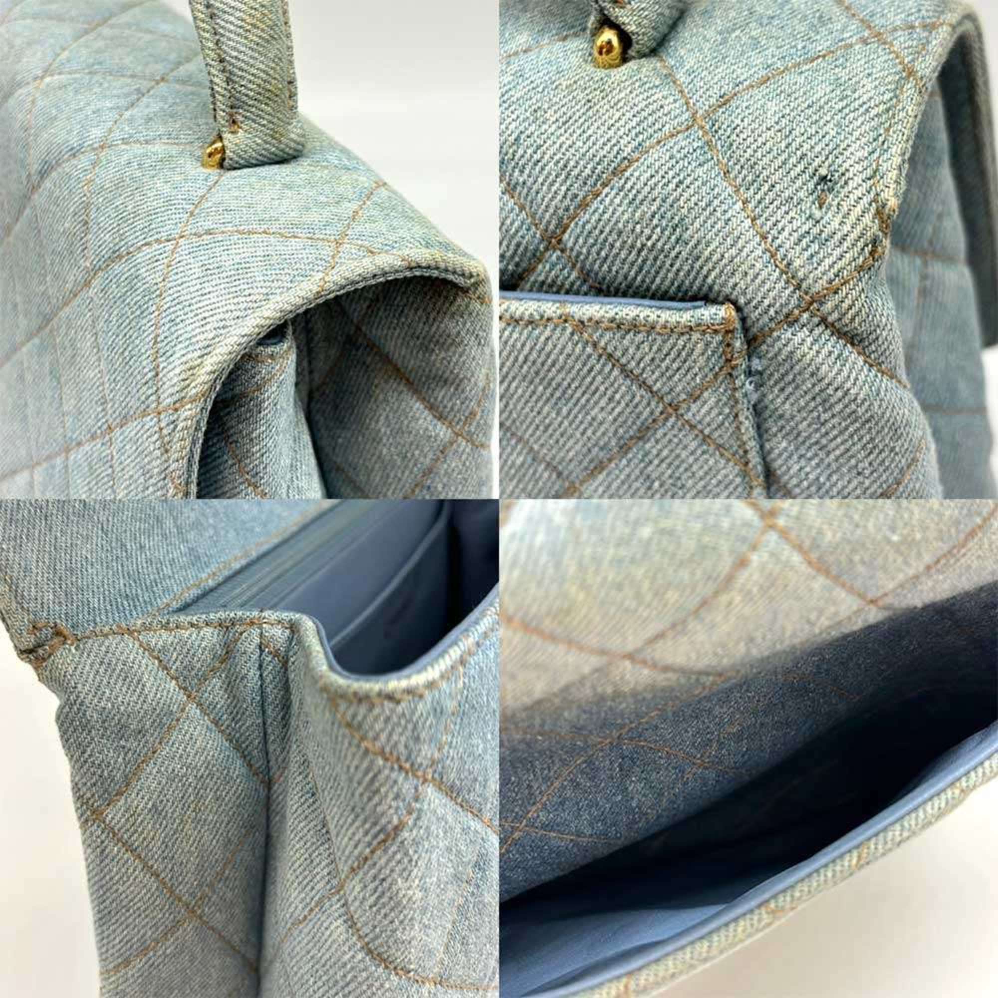 Chanel Denim Denim Leather Handbag