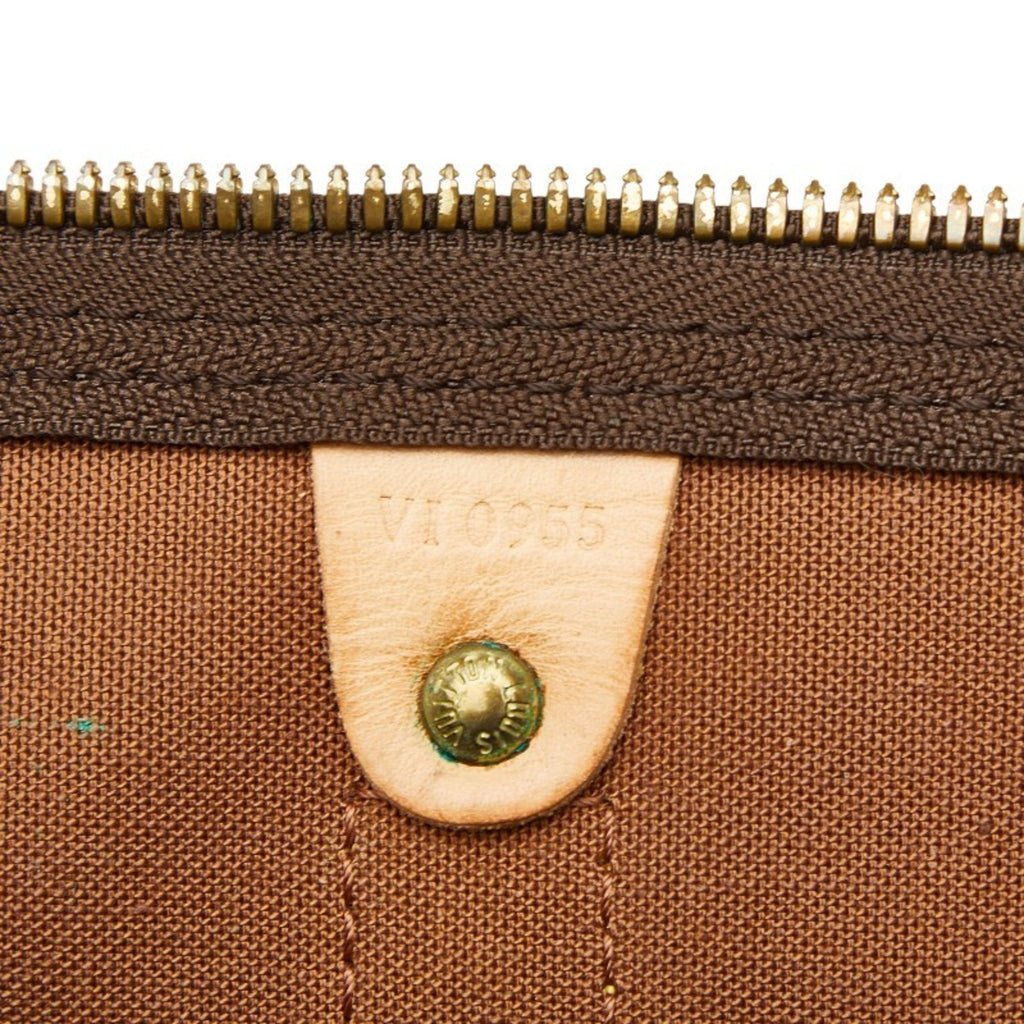 Louis Vuitton Brown Pvc Leather Boston Bag Shoulder Bag
