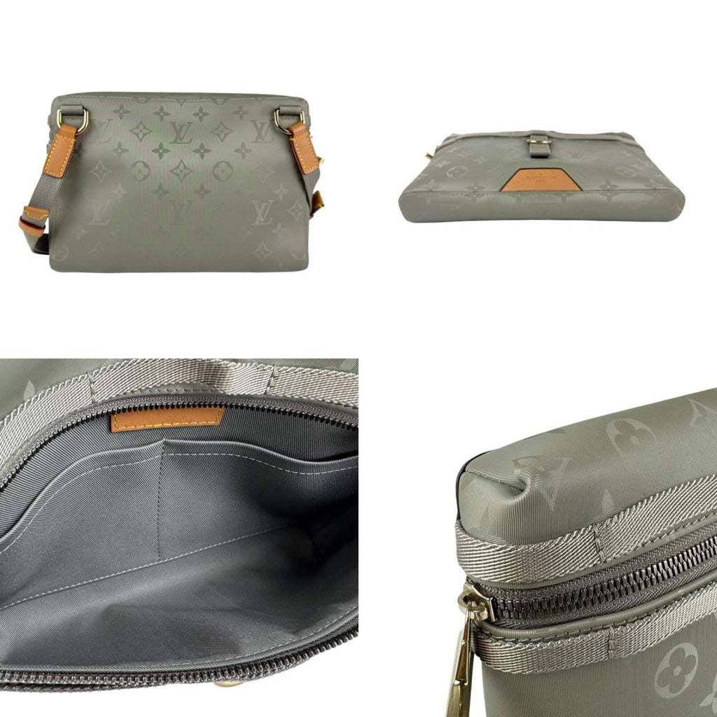 Louis Vuitton Gray Nylon Canvas Shoulder Bag