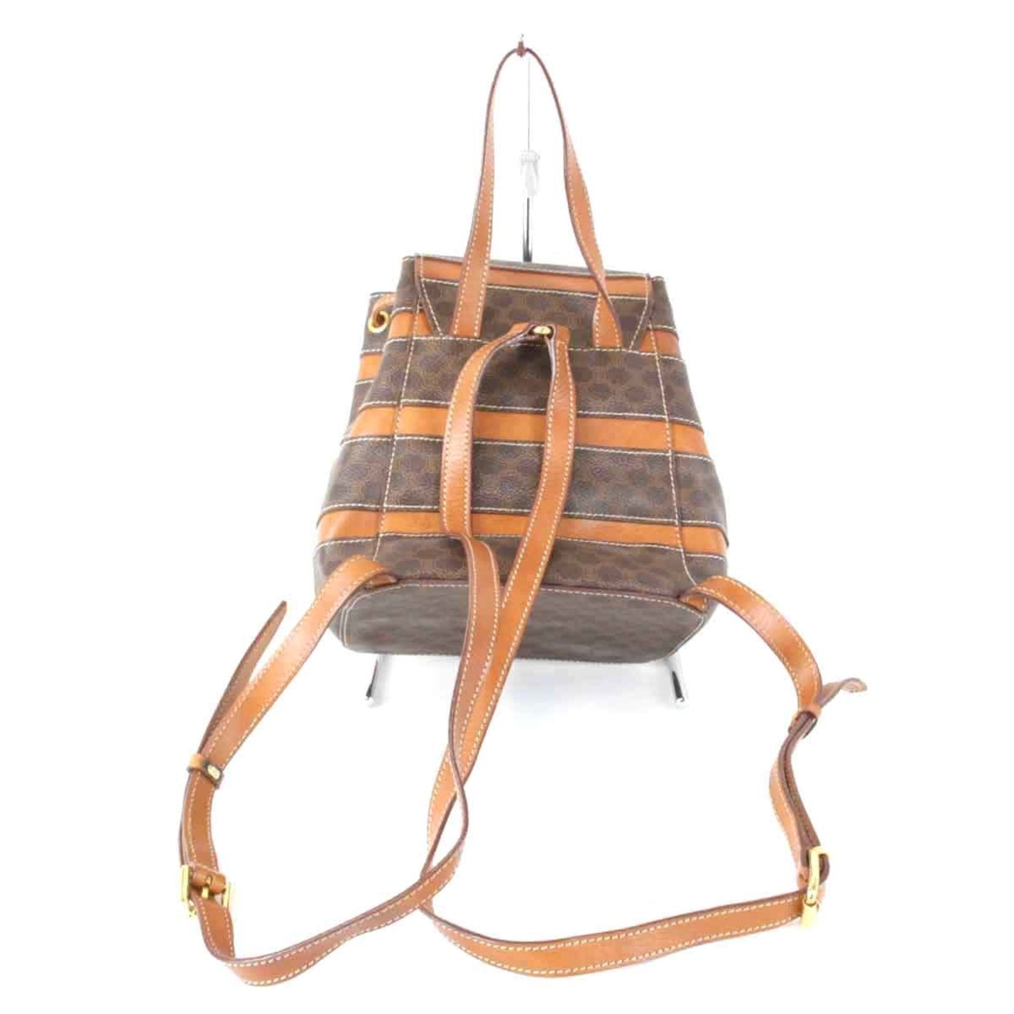 Celine Brown Pvc Leather Backpack