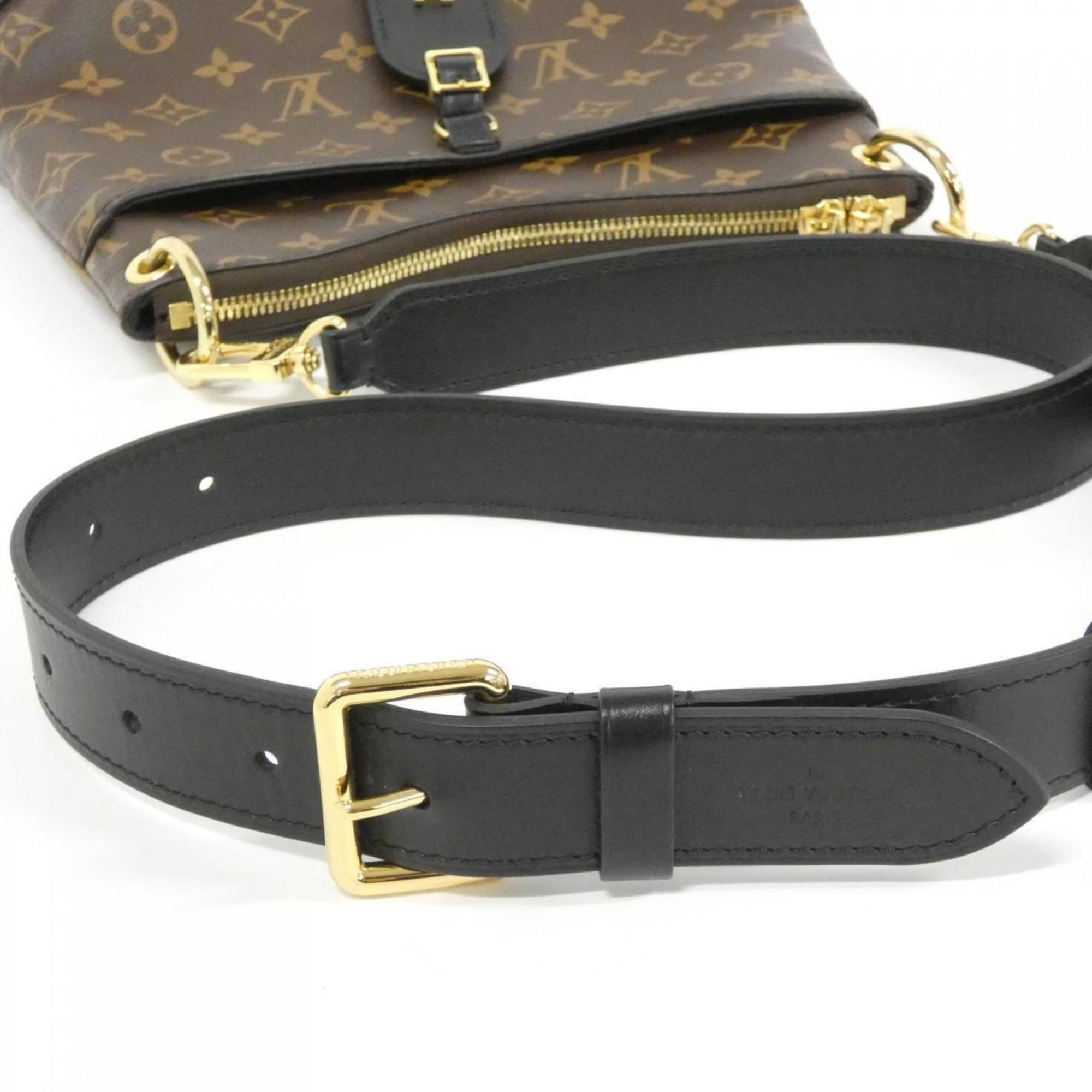 Louis Vuitton Black Marron Coated Canvas Shoulder Bag