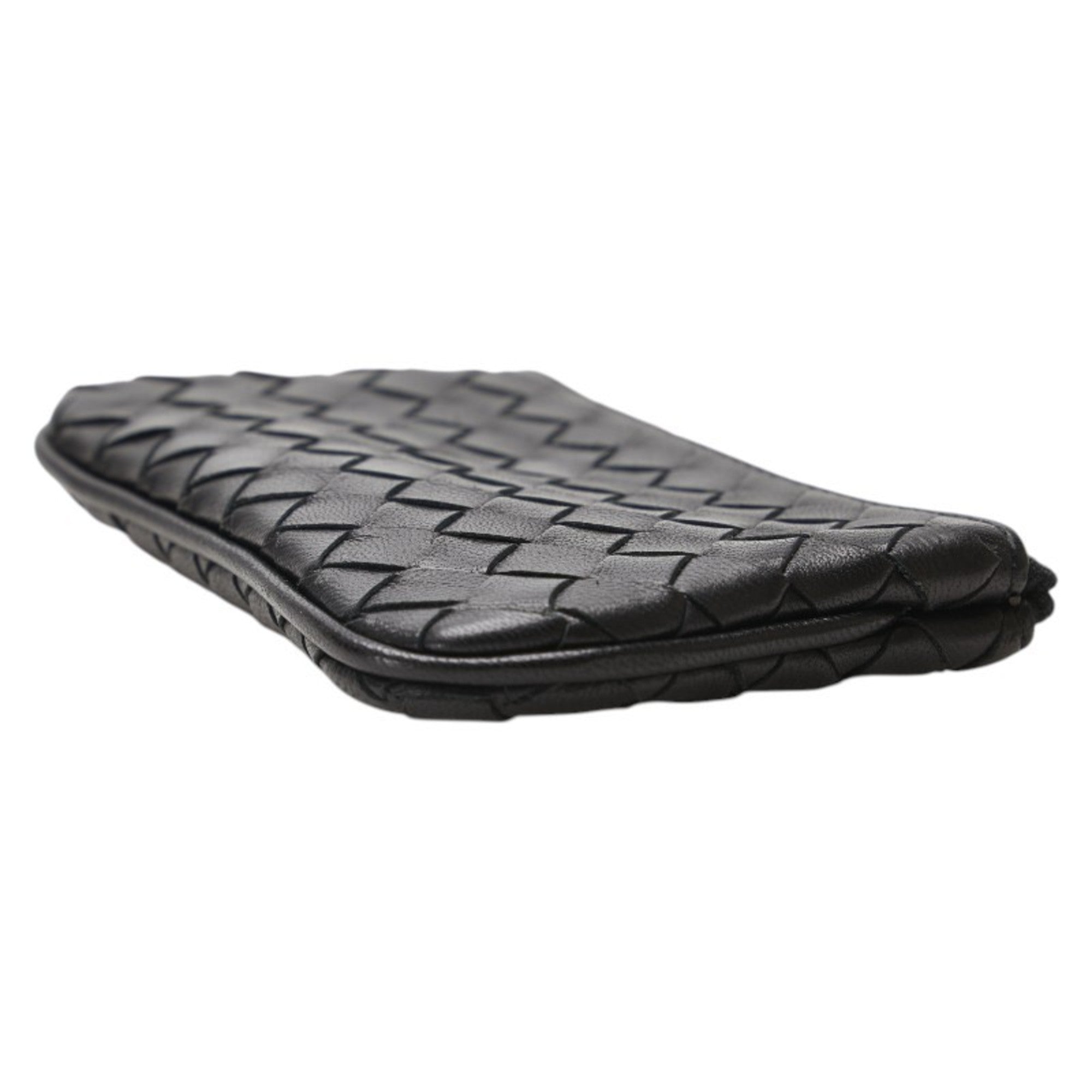 Bottega Veneta Black Leather Coin Purse/Coin Case