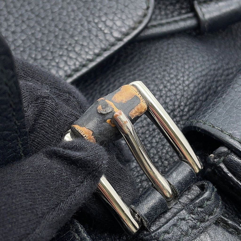 Gucci Black Leather Backpack Handbag (Pre-Owned)