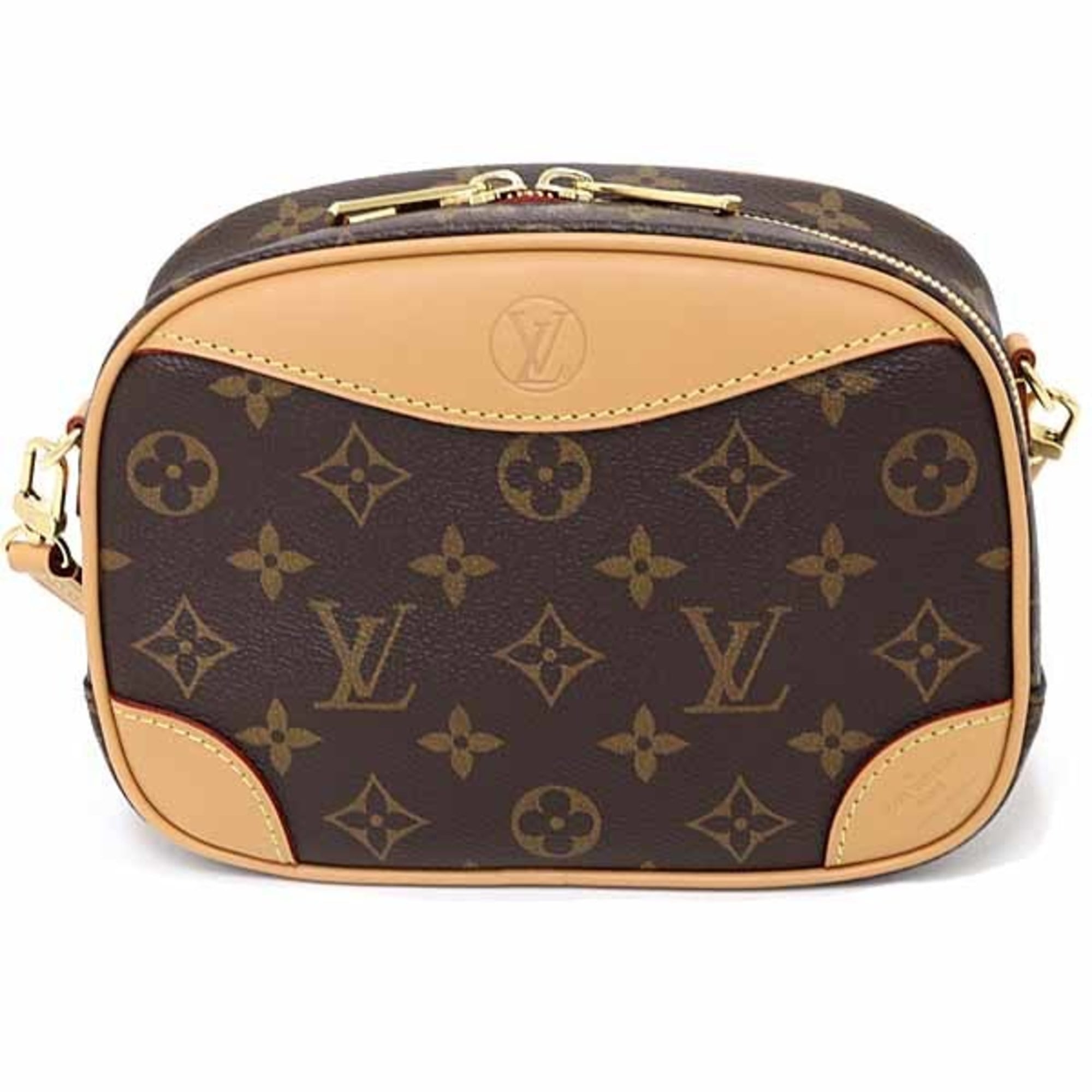 Louis Vuitton Brown Gold Monogram Monogram Leather Canvas Shoulder Bag