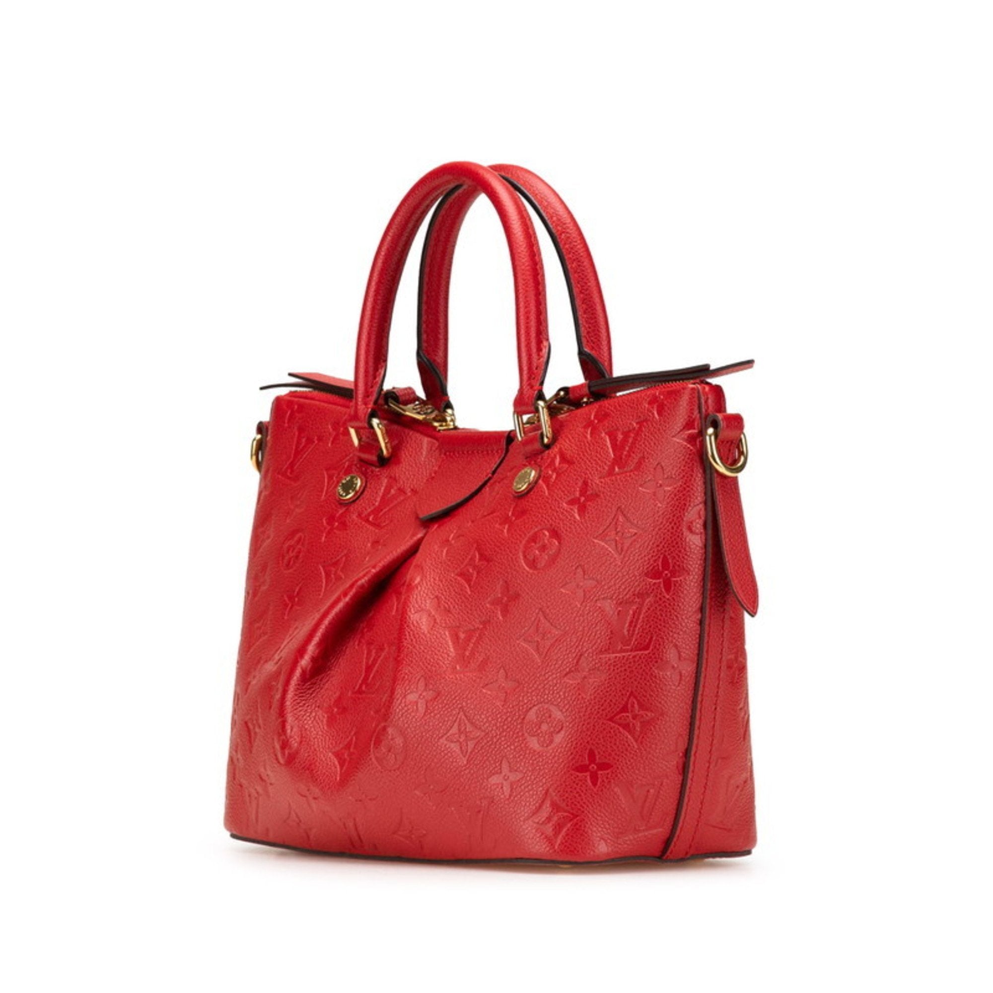 Louis Vuitton Cerise Red Color Leather Handbag Shoulder Bag