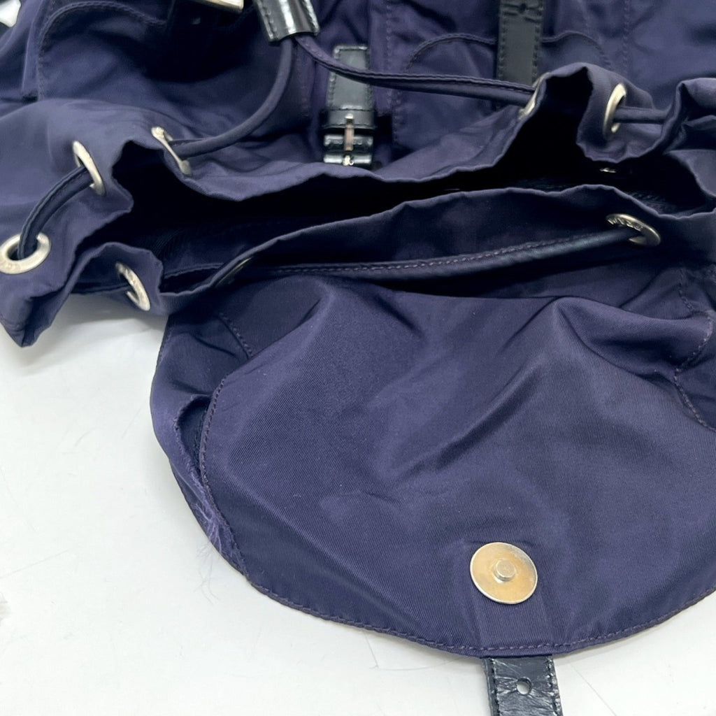 Prada Purple Nylon Leather Backpack