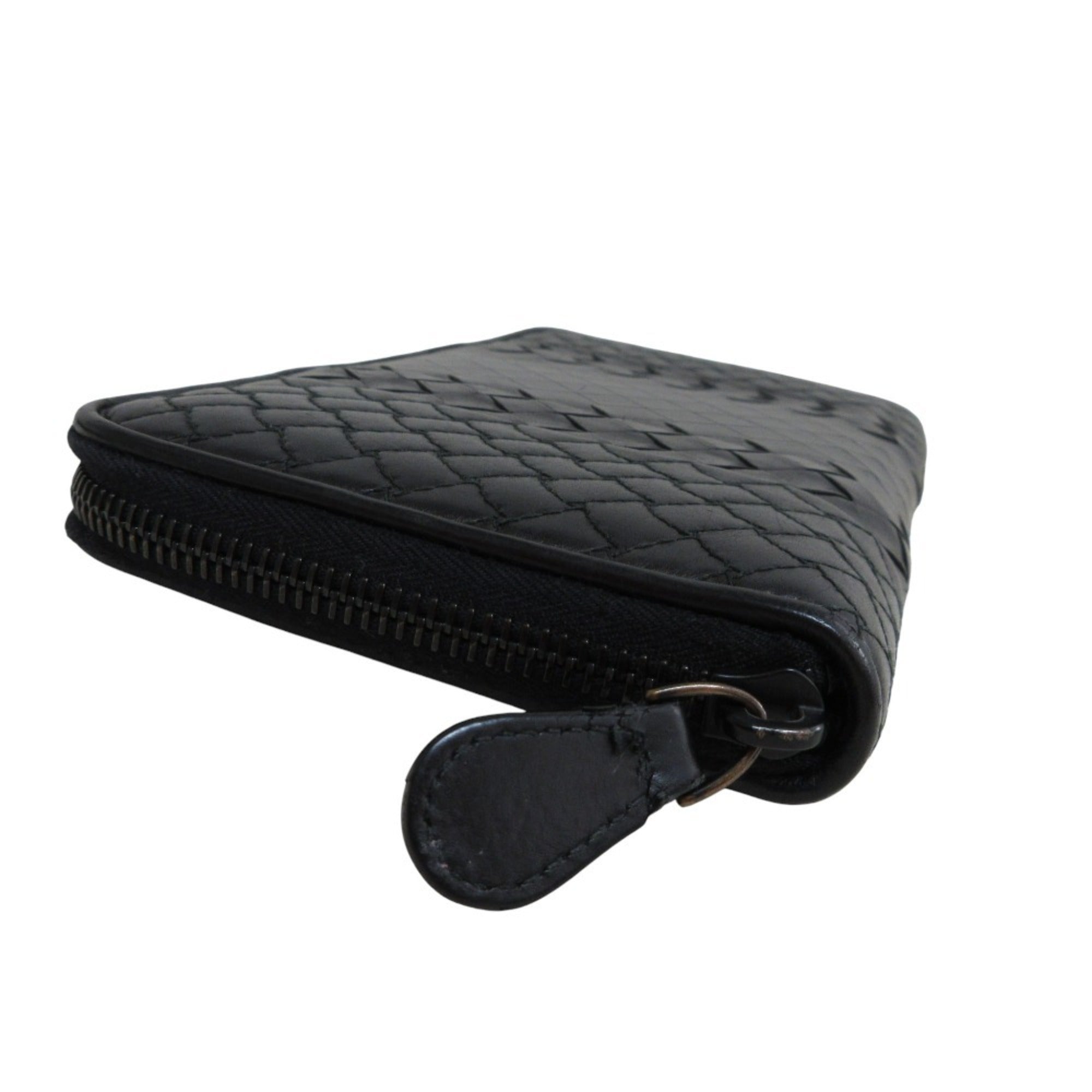Bottega Veneta Black Leather Long Wallet (Bi-Fold)