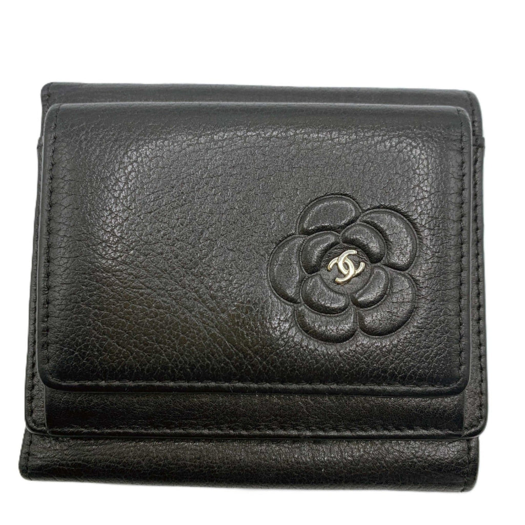 Chanel Black Leather Wallet (Tri-Fold)