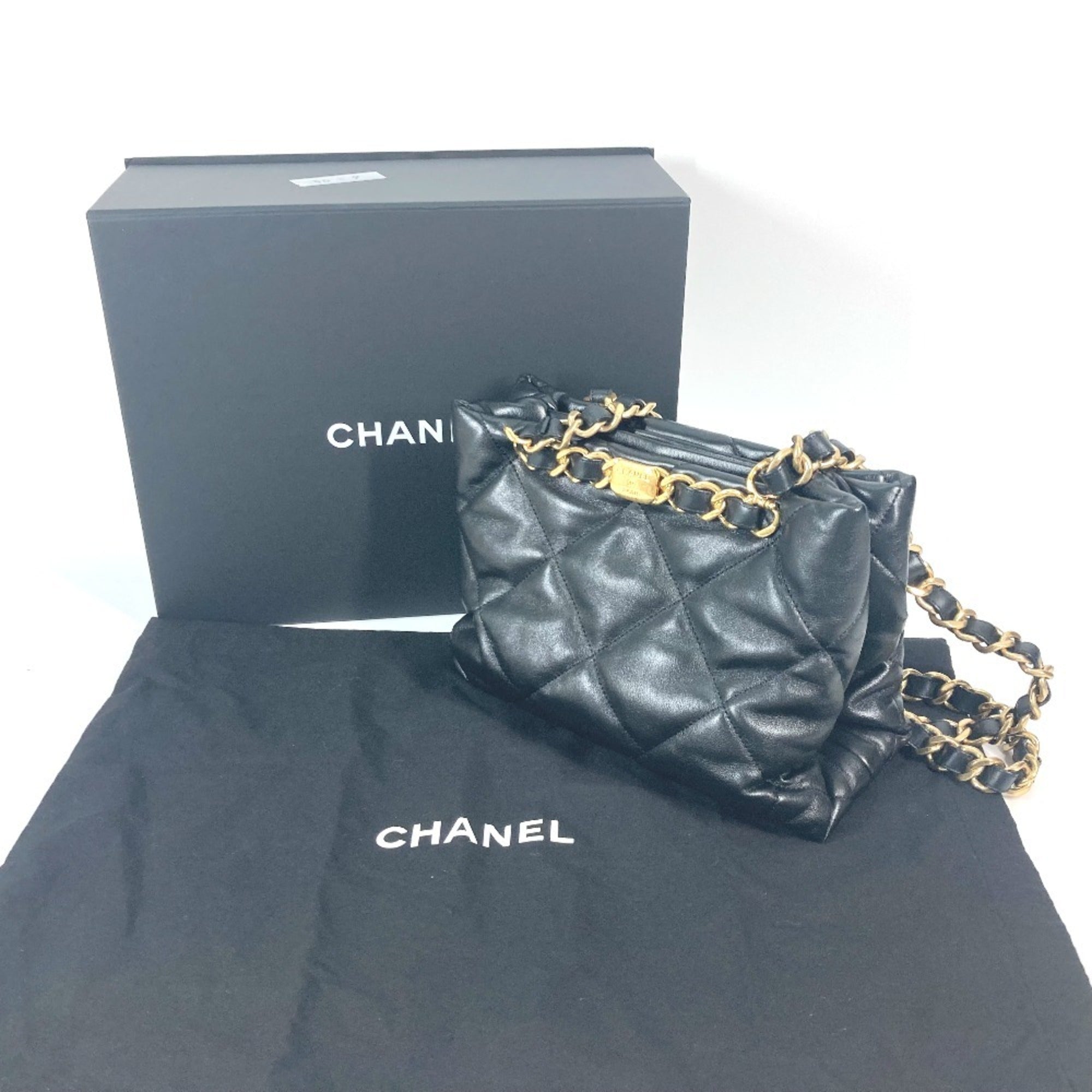Chanel Black Leather Shoulder Bag