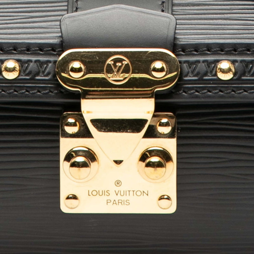 Louis Vuitton Black Noir Leather Handbag Shoulder Bag