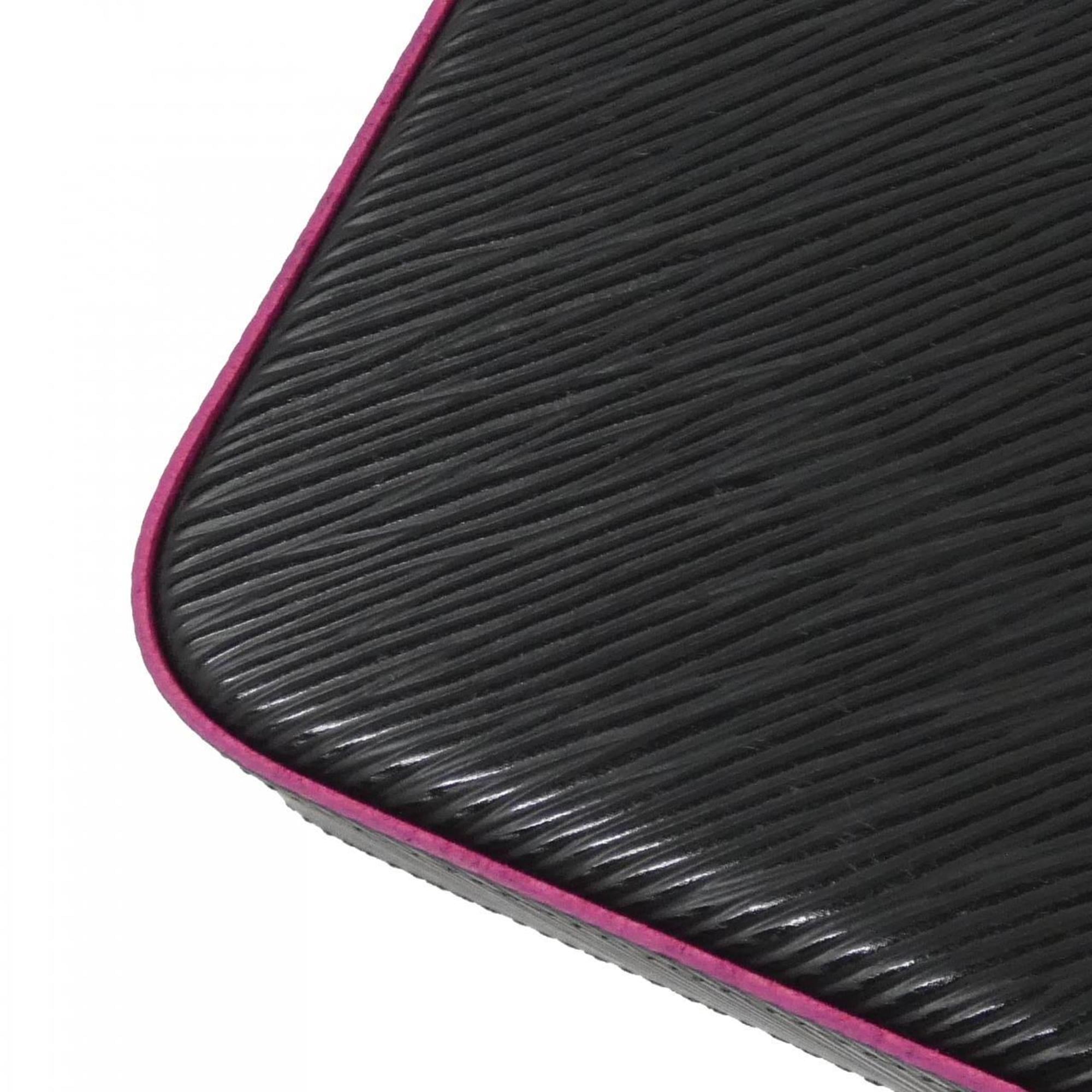 Louis Vuitton Epi Hot Pink Noir Leather Pochette Shoulder Bag