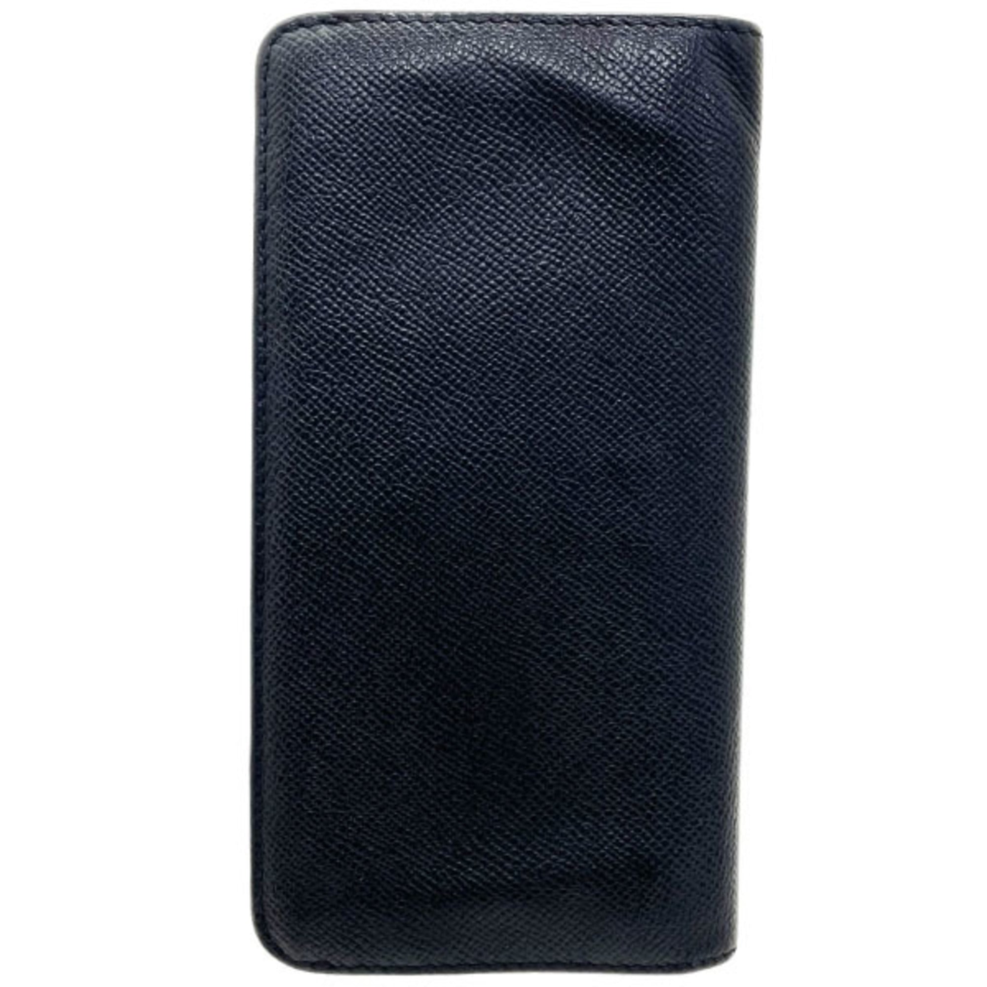 Burberry Black Leather Long Wallet (Bi-Fold)