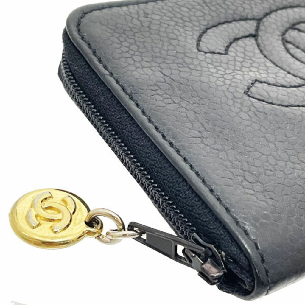 Chanel Black Grained Calfskin Coin Purse/Coin Case