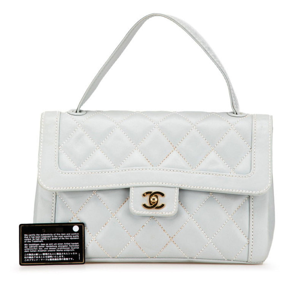 Chanel Blue Leather Handbag